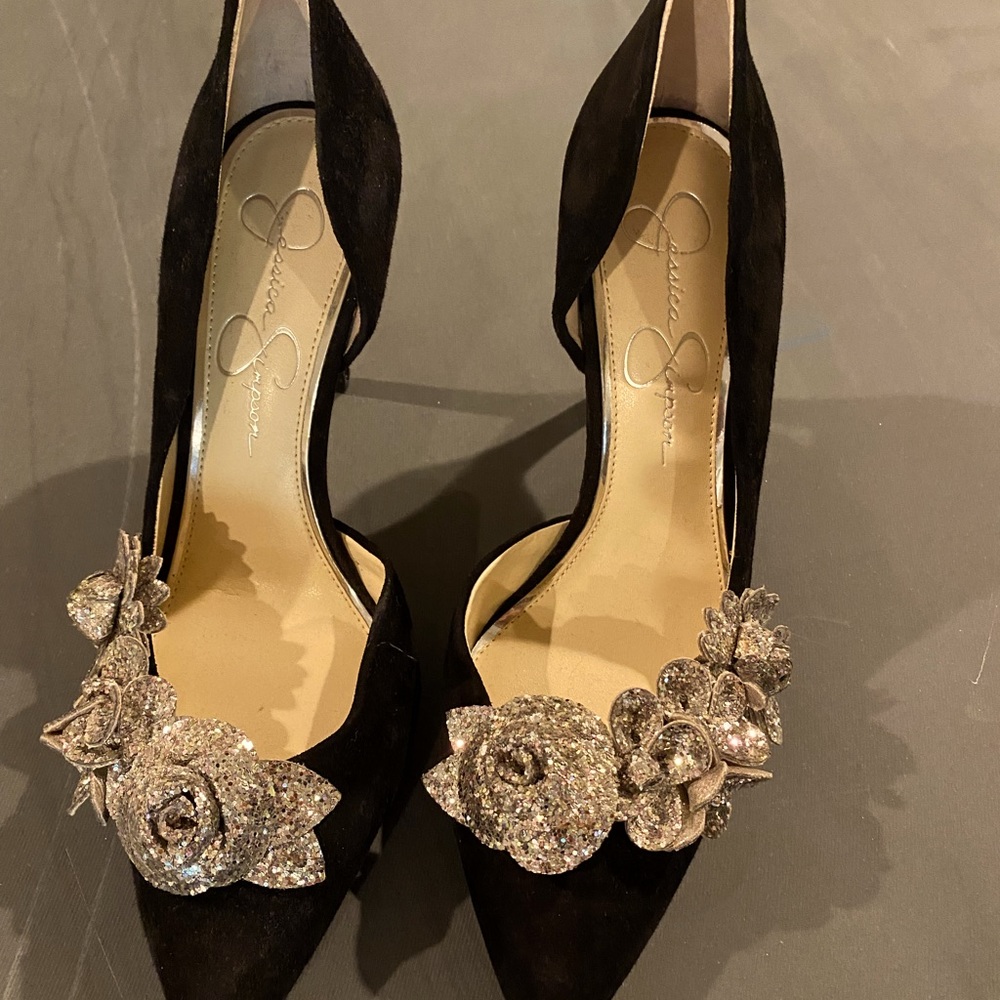 Black and Silver heels